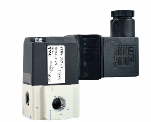 SMC 3 Port VT307 VT317 1/4" NBR Seal DC24V AC220V Direct Operated Poppet Type Solenoid Valve