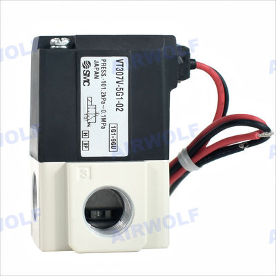 SMC 3 Port VT307 VT317 1/4" NBR Seal DC24V AC220V Direct Operated Poppet Type Solenoid Valve