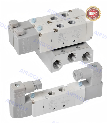 5/2 Way 3/2 way Mindman Aluminum DC24V AC220V Piston Spool Valves MVSC-180-4E1 MVSC-180-4E2   MVSC-180-4E2-DC24-L