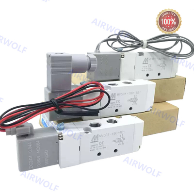 5/2 Way 3/2 way Mindman Aluminum DC24V AC220V Piston Spool Valves MVSC-180-4E1 MVSC-180-4E2   MVSC-180-4E2-DC24-L