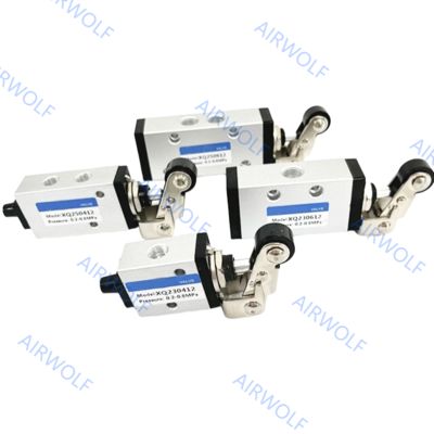 XQ Series Aluminum Pneumatic Mechanical Valve with 3/2 Way and 5/2 Way Positions for Dry Compressed Air Directional Control