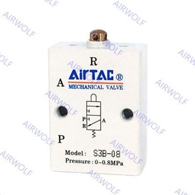 S3B-M5, S3B-06, S3B-08 AIRTAC S3 Series 3/2 way Control Valve M5 1/8" 1/4"