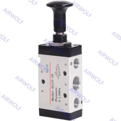 4L110-06, 4L210-06/08, 4L310-08/10 AIRTAC 4L Series 5/2 way Manual Push-pull Valve 1/8", 1/4", 3/8"