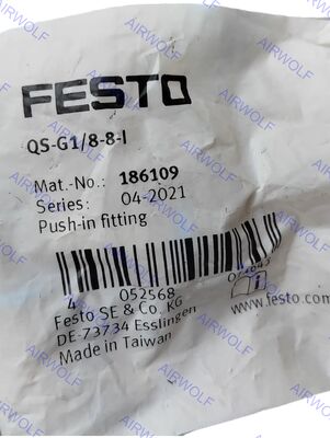 QS-G1/8-6-I QS-G1/8-6-I-100 QS-G1/8-8-I QS-G1/8-8-I-100 Festo QS Series Push-in Fitting