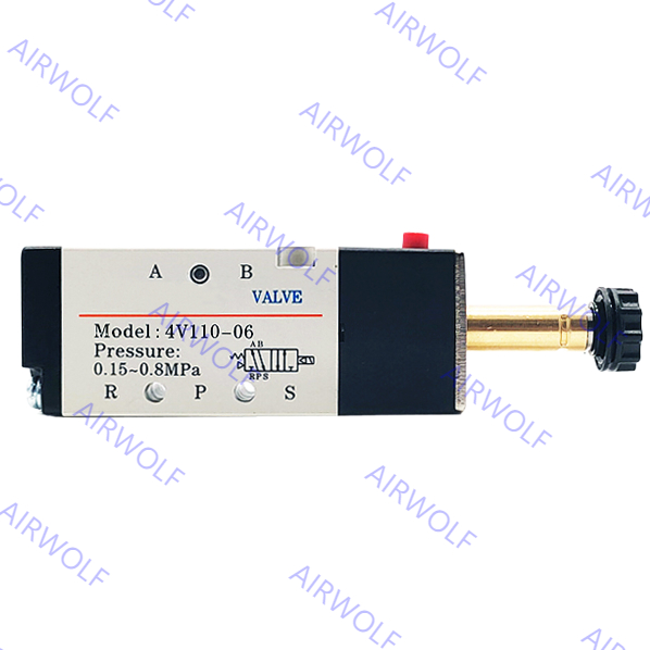 5/2 way, 5/3 way Aluminum alloy Electric Solenoid Valves with 1/8" Port Size -20~+70°C Working Temperature Range and 0.15~0.8MPa Operating Pressure