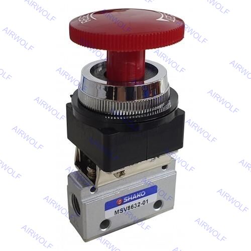 MSV8622-01R MSV8622-01TB MSV8622-01LB MSV8622-01RL SHAKO 3/2 way Mechanical Valve 1/8"