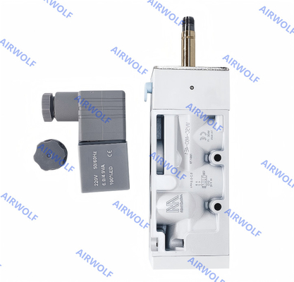 Einzel-Doppelspule MVSC-460-4E1 MVSC-460-4E2 1/2 Mindman 5/2-Wege 0,2-0,8 MPa Aluminium DC24V AC220V AC110V DC12V Magnetventil